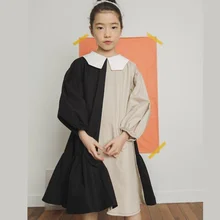 Новинка года; сезон осень; платье для девочек; два цвета; детское Хлопковое платье в стиле пэчворк; платье принцессы для малышей; индивидуальное милое платье для малышей;#3796