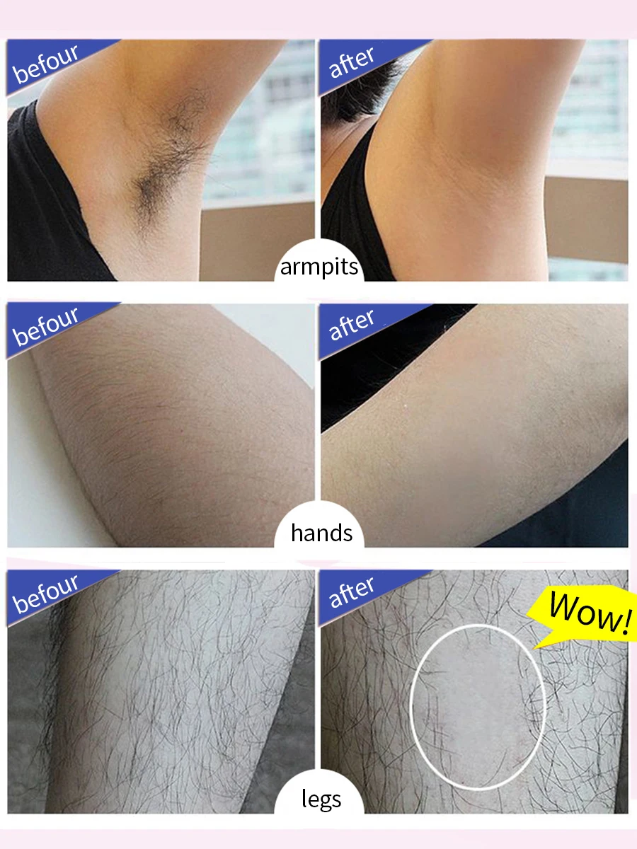 LAMILEE Painless Depilatory Cream Legs Depilation Cream Hair Removal Armpit Hair Remove Cream For Women&Men Wax Bean