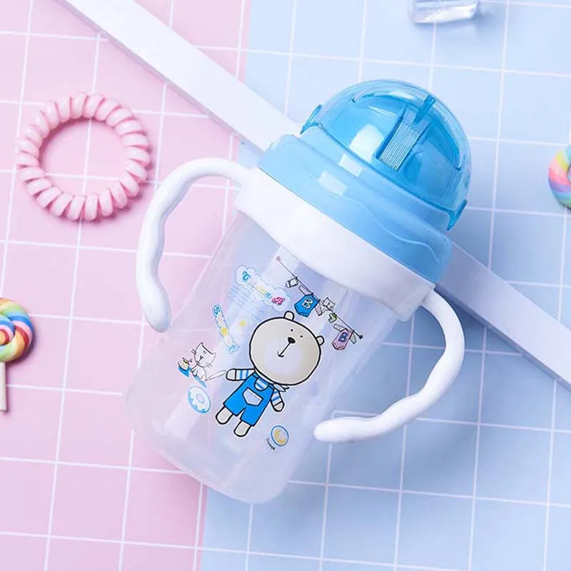 Детская кружка для кормления Baby Cup дети учатся для кормления питья воды соломенная ручка бутылки Mamadeira Сиппи учебный Поильник 280 мл