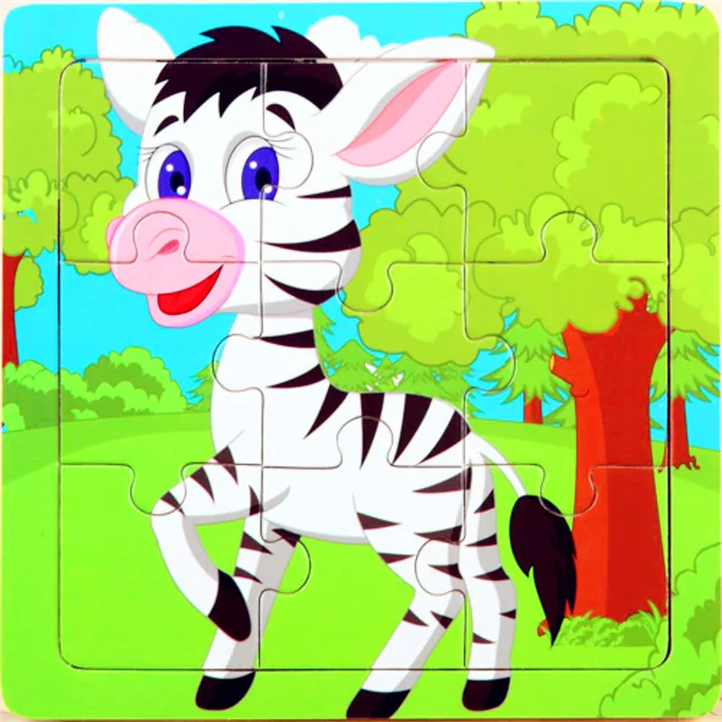 24 Style 3D Puzzles Jigsaw Wooden Toys For Children Cartoon Animal Traffic Puzzles Intelligence Children Early Educational Toys