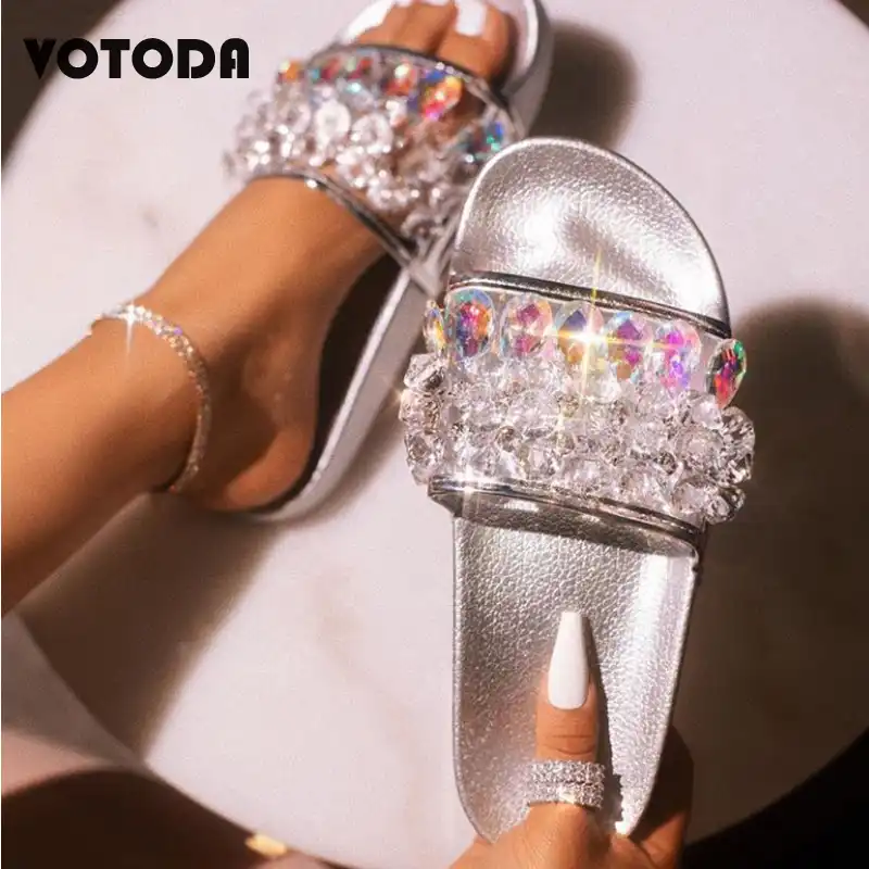 clear diamond sandals