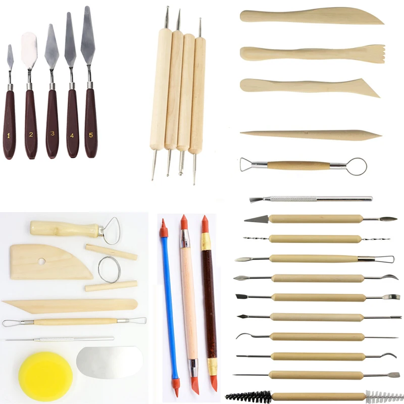 Buy 36pcs Professional Silicone Rubber Shapers Pottery Clay Sculpture Carving