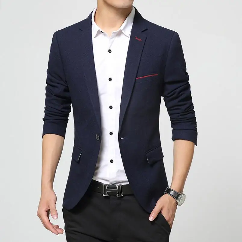 2016 suits blazer men small Suit Jackets men's solid single breasted