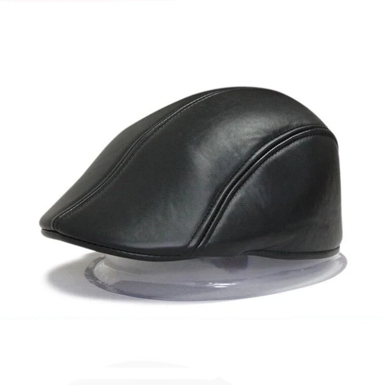 Модные мужские и женские козырьки ПУ кожаные кепки винтажные шляпки козырьки для мужчин Модный берет в английском стиле художественные шапки