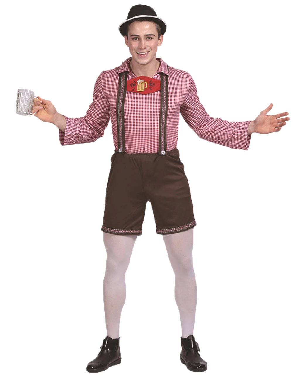 Мужской костюм на Октоберфест для взрослых Lederhosen Фестиваля Пива мужчин