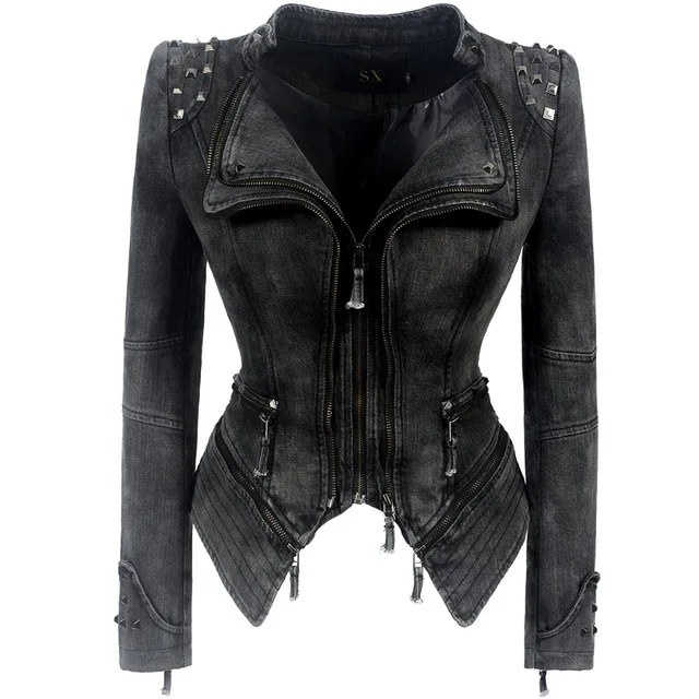 2019 New Fashion Women Smooth Motorcycle Faux Leather