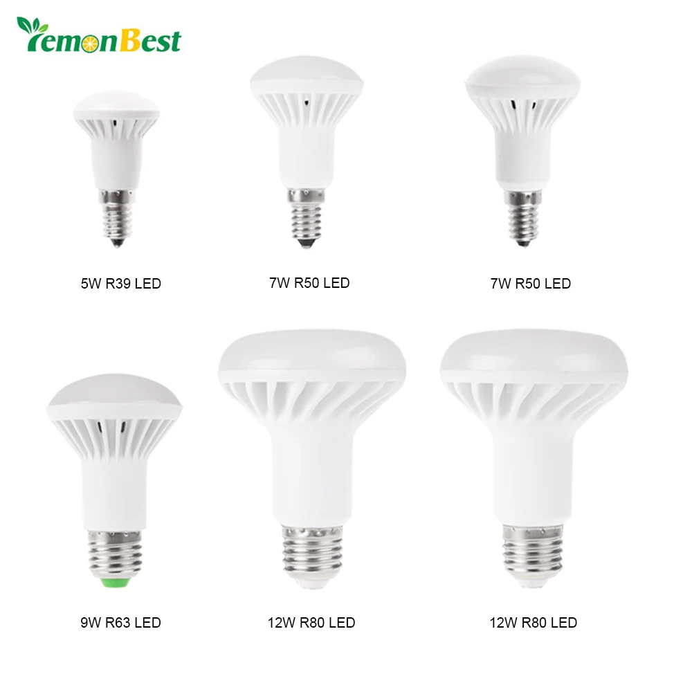 Lemonbest SMD5730 LED Bulb E14 E27 R39 R50 R63 R80 5W 7W 9W 12W LED Bulb Warm White&Cold White Light Lamp AC 85-265V Lemonbest SMD5730 LED Bulb E14 E27 R39 R50 R63 R80 5W 7W 9W 12W LED Bulb Warm White&Cold White Light Lamp AC 85-265V