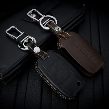 

ABAIWAI Genuine Leather Car Key Covers for KIA K3 Sorento K4 K5 KX3 Sportage QL KX5 Case Remote Holder Bag Auto Accessory Parts