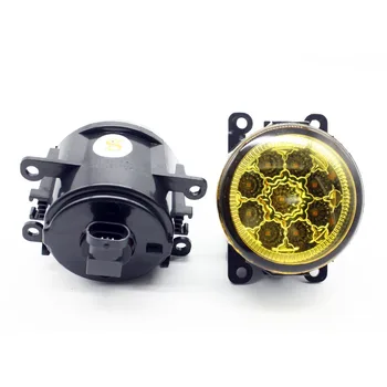 

2pcs Car Styling Round Front Bumper LED Fog Lights DRL Daytime Running Driving Yellow For MITSUBISHI L200 KB_T KA_T Pickup 05-