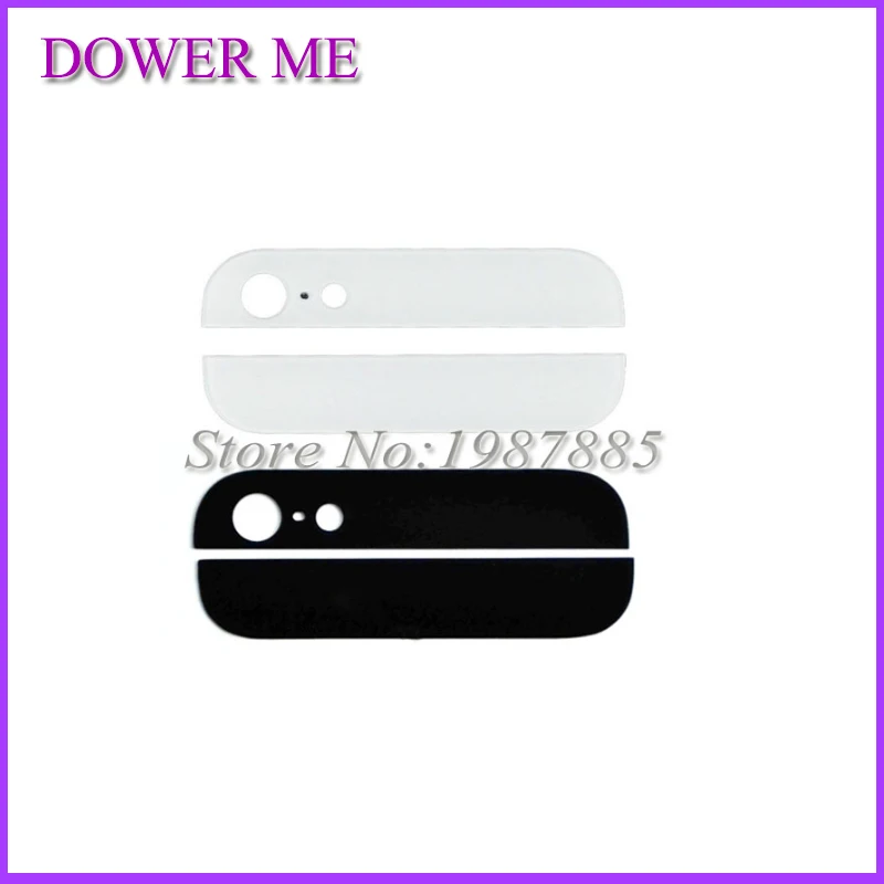 

1 Set black/white Top And Bottom Back Rear Glass Assemble Housing up and down Cover Set Kit Replacement Parts for iPhone 5G 5s
