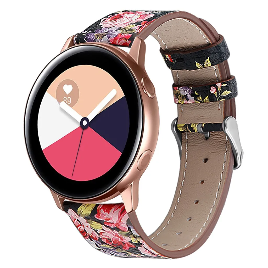 Кожаный сменный Браслет для ремня для samsung Galaxy Watch active 20 мм Смарт-часы долговечные аксессуары#527