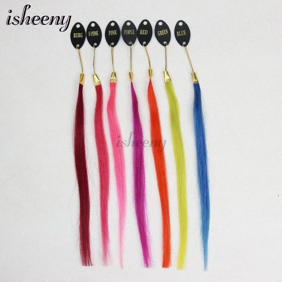 Isheeny Hair Extensions Color Rings 33colors 100% Real Remy Human Hair Color Chart Can Be Dyed For Salon Sample
