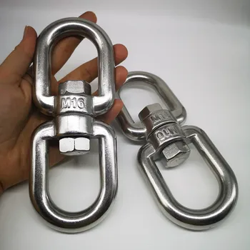 

1pcs M16 304 Stainless Steel Double End Eye Swivel Hook Shackle