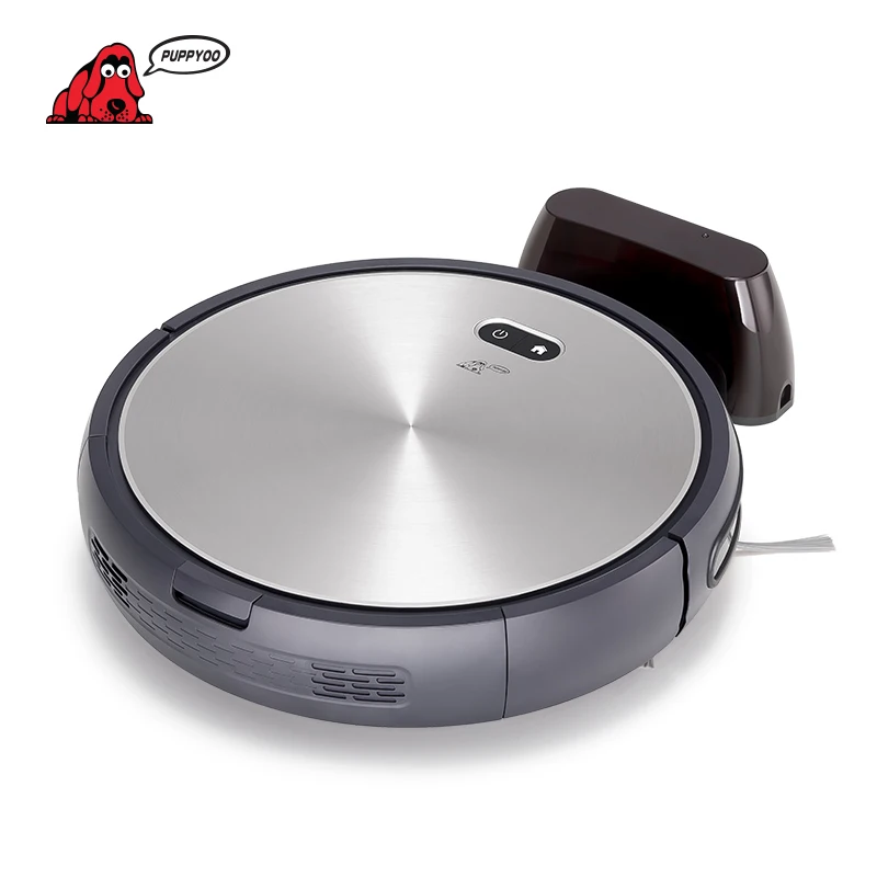 PUPPYOO Robotic Vacuum Cleaner Auto-charge Powerful Bilateral Brush Home Robots Collector APP Control Machine WP650