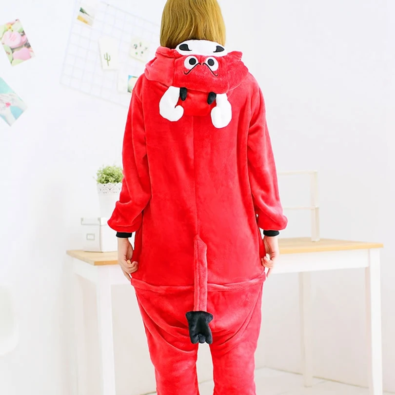 Женские Фланелевые пижамы Kigurumi Bull OX зимние фланелевые с милыми животными женские