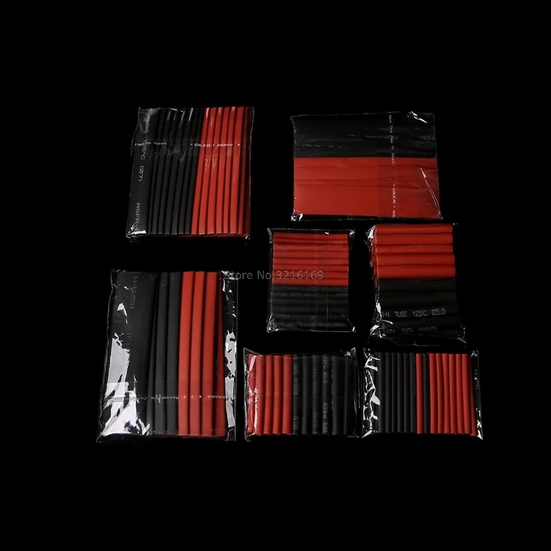 

For 127Pcs/Set 2:1 Polyolefin Heat Shrink Tubing Cable Tube Sleeving Kit Wrap Wire Promotion