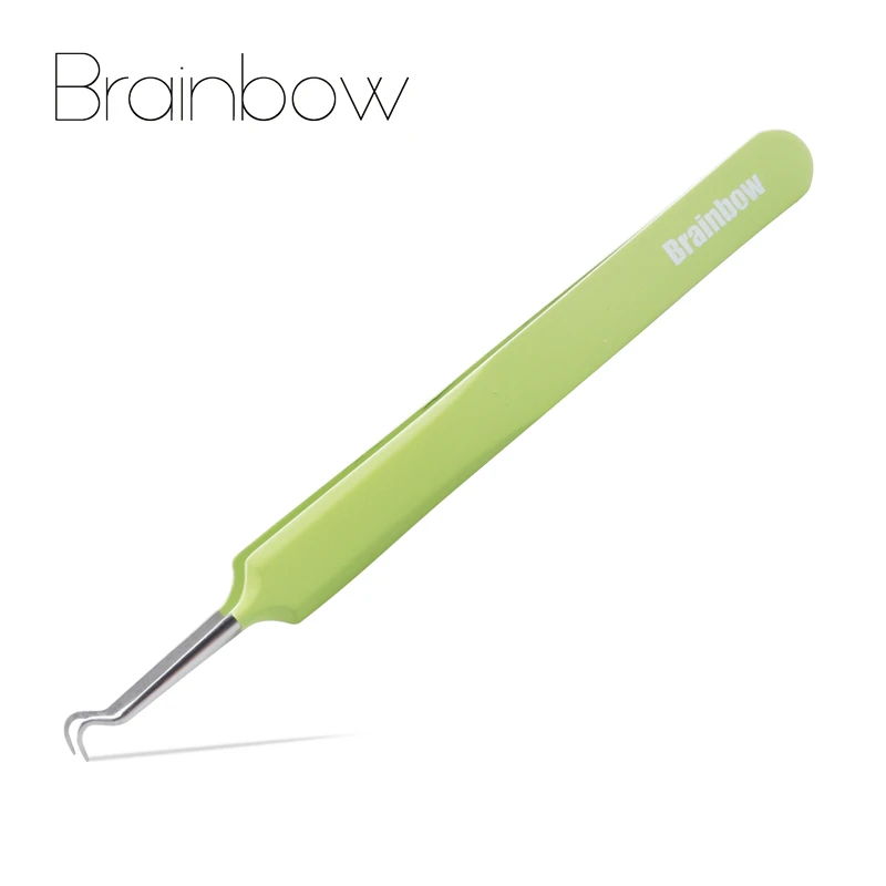 Brainbow 1 шт.. Professional Blackhead Remover Пинцет из нержавеющей стали Blackhead & Blemish Removers Антибактериальный закрытый изогнутый зажим