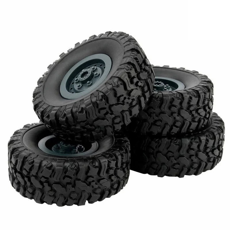 

4pcs Military Truck Tires 1/16 RC Racing Car Upgrade Wheels DIY Spare Part Tires Wheels For RC Trucks and Cars Easy To Install