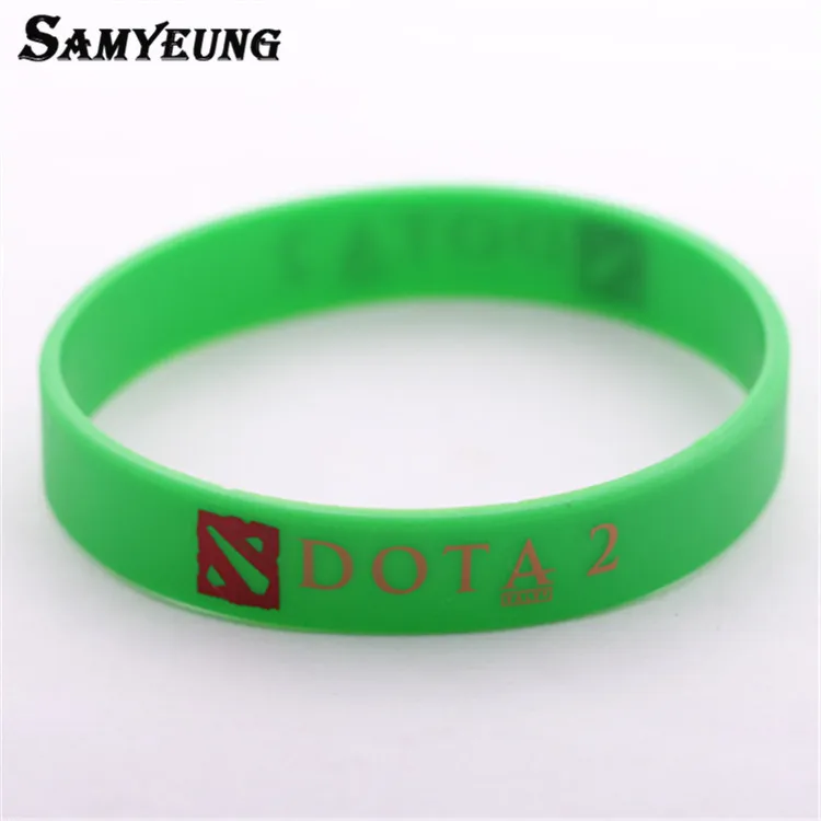Wholesale 50 Pieces DOTA 2 Rubber Bracelets Bangles for Best Friends Dota2 Bracelet Braclet Braslet