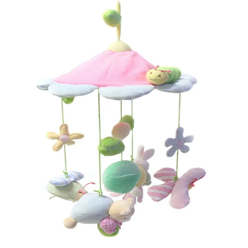 Cute Animals Pink Flower Baby Bed Toys Newborn Infant Stroller Bed ...