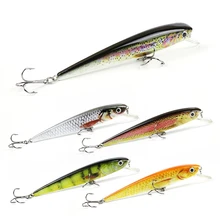 5 Color 4.4″/11.3g Hot Sale Minnow Fishing Lure Top Quality Fish Bait 3D Eyes Crankbait Vivid Motion Fishing Tackle Pesca HML03
