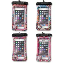 Богемский стиль мультфильм водонепроницаемый плавательный мешок светящийся подводный чехол для телефона для 3,5 дюймов-6 дюймов IPhone 6 6s 7 Univesal