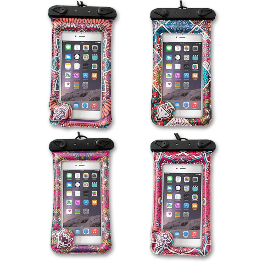 

Bohemia Style Cartoon Waterproof Swimming Bag Luminous Underwater Pouch Phone Case For 3.5 Inch-6 Inch IPhone 6 6s 7 Univesal