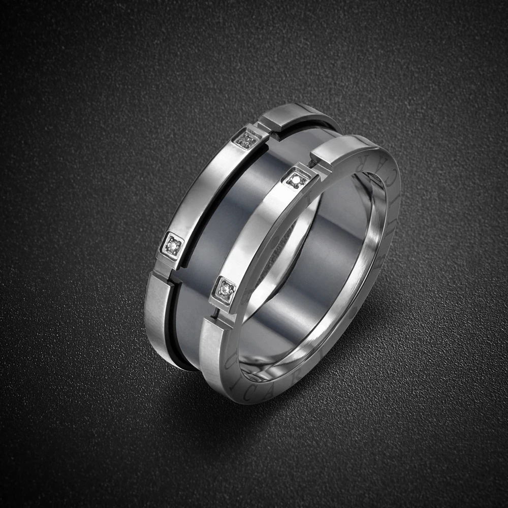Дизайн, керамические кольца из нержавеющей стали, ювелирное изделие из розового золота, мозаичные Стразы, роскошное обручальное кольцо для женщин ZR17039