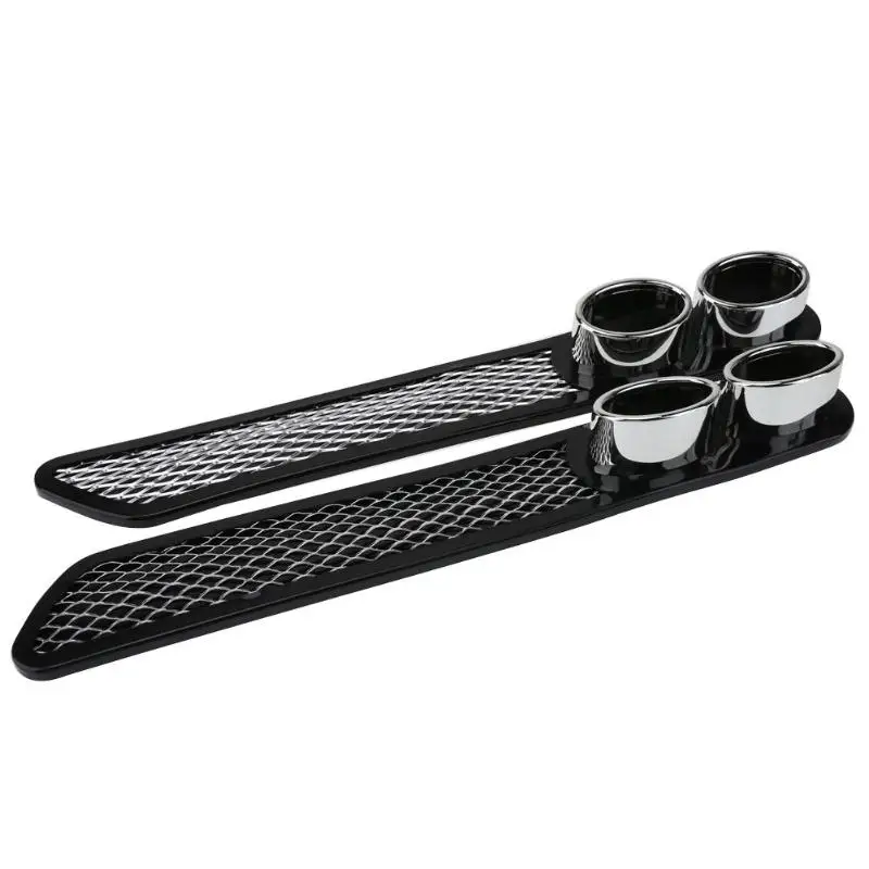 2pcs Universal Car Vent Fender Decoration Stickers Bonnet Cover Dummy Exhaust Pipe Stickers Car Styling Accessory High Quality