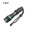 LED Flashlight CREE Q5 / XM-L T6 1000lm/2000Lumens LED Torch Zoomable Cree LED Flashlight use Battery 3xAAA or 1x18650 ► Photo 1/6