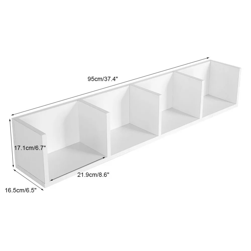4 Чехол современное крепление на стену дисплей полка органайзер компакт-дисков деревянный стеллаж для хранения