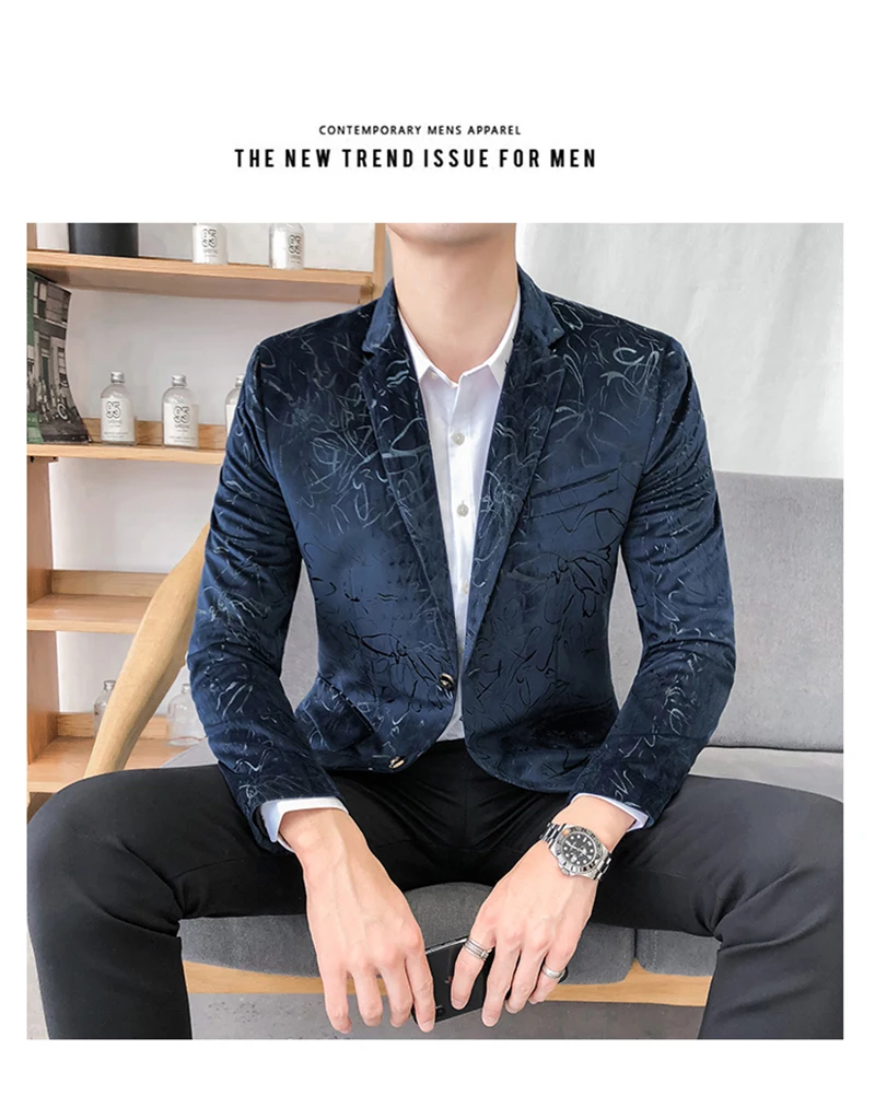Blazer Masculino Slim Fit Casual Blazers Men Suits Wedding Blazer For Men  (9)