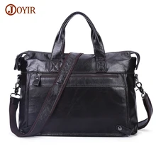 Joyir Brand Mens Office Bags For Men Genuine Leather Briefcase Style Handbags Shoulder Laptop Bags Business Man Briefcase 6309