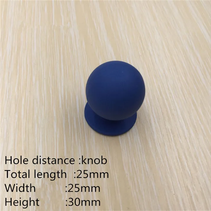 blue knob KK& FING современные многоцветные ручки для шкафа из алюминиевого сплава кухонные ручки для выдвижных ящиков мебельная фурнитура - Цвет: blue knob