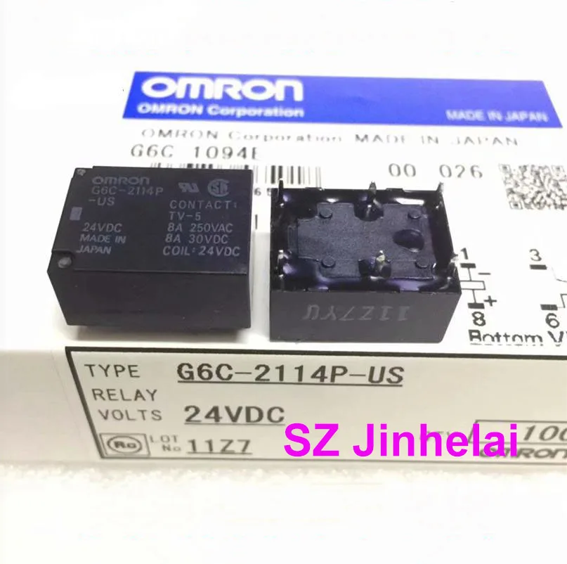 5 Pz Autentico Originale G6C-2114P-Us 24Vdc 12Vdc 5Vdc Relè Omron Dc24V Dc12V Dc5V