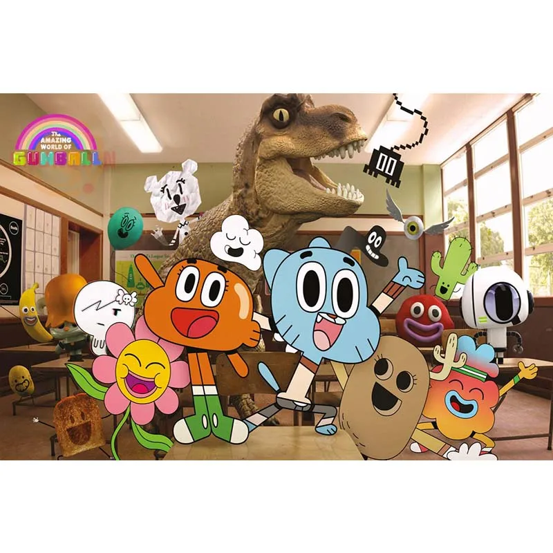 Удивительный мир Gumball Плакат на заказ холст плакат художественная отделочная ткань для дома ткань настенный плакат печать шелковая ткань