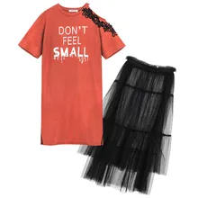 Plus size Two piece set Women Off shoulder Dress Tulle Skirt set Summer Print