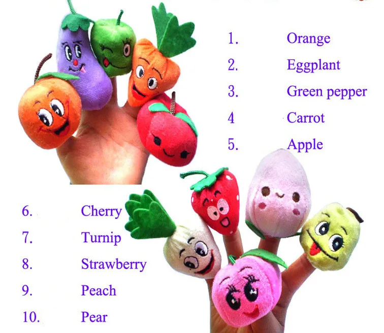 

New Funny Fruits Puppets Dolls Toys Baby Loves Plush Toy Tell Story Props Family Game Toys Kids Sleepping Dolls Baby Gift