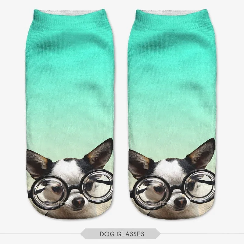 ZHBSLWT на одной стороне 3D Печатный чехол pug Life Для женщин носки calcetines Повседневное характер носки Укороченные носки унисекс