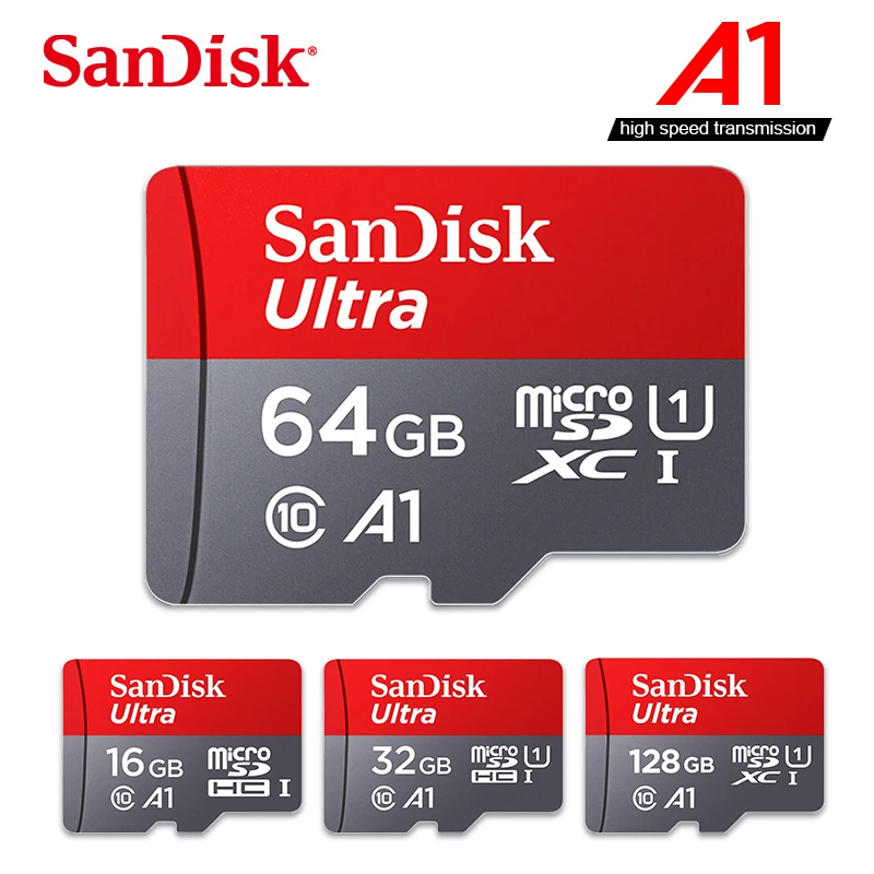 Карта памяти SanDisk A1, 200 ГБ, 128 ГБ, 64 ГБ, 98 МБ/с./с, 32 ГБ, Micro sd карта, класс 10, UHS-1, флеш-карта, память Microsd, TF/sd карта s для планшета