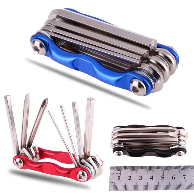 cheap 7 in 1 Bicycle Tools Sets Mountain Road Bike Multi Repair Tool Kit Socket Head Wrench Carbon steel Cycling Screwdriver
