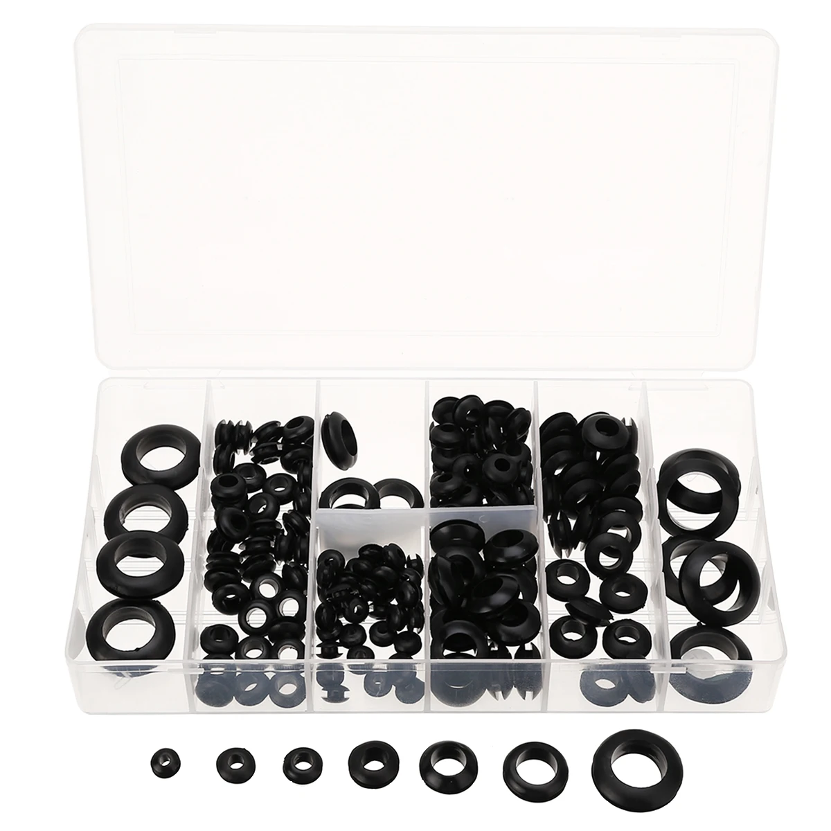 Mayitr 180pc Rubber Grommets Retaining Ring Set Blanking Hole Wiring Cable Gasket Kit For Rubber Seal Assortment Set