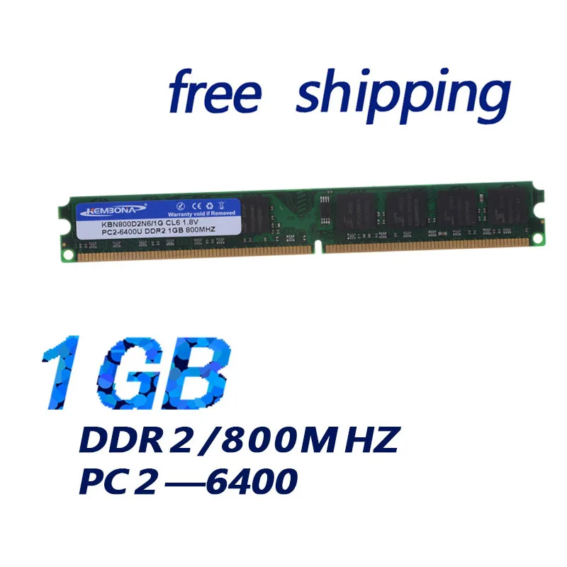 Kembona Продвижение бренд dimm память ram DDR2 1G 800 Mhz 6400 для настольного компьютера memoria для всех материнских плат оптом