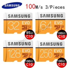 New SAMSUNG Micro SD Card 32GB 64GB 128GB 100M/s Class10 Memory Card TF Card for Computer Laptop Mobile Phone Free Ship 3 piece