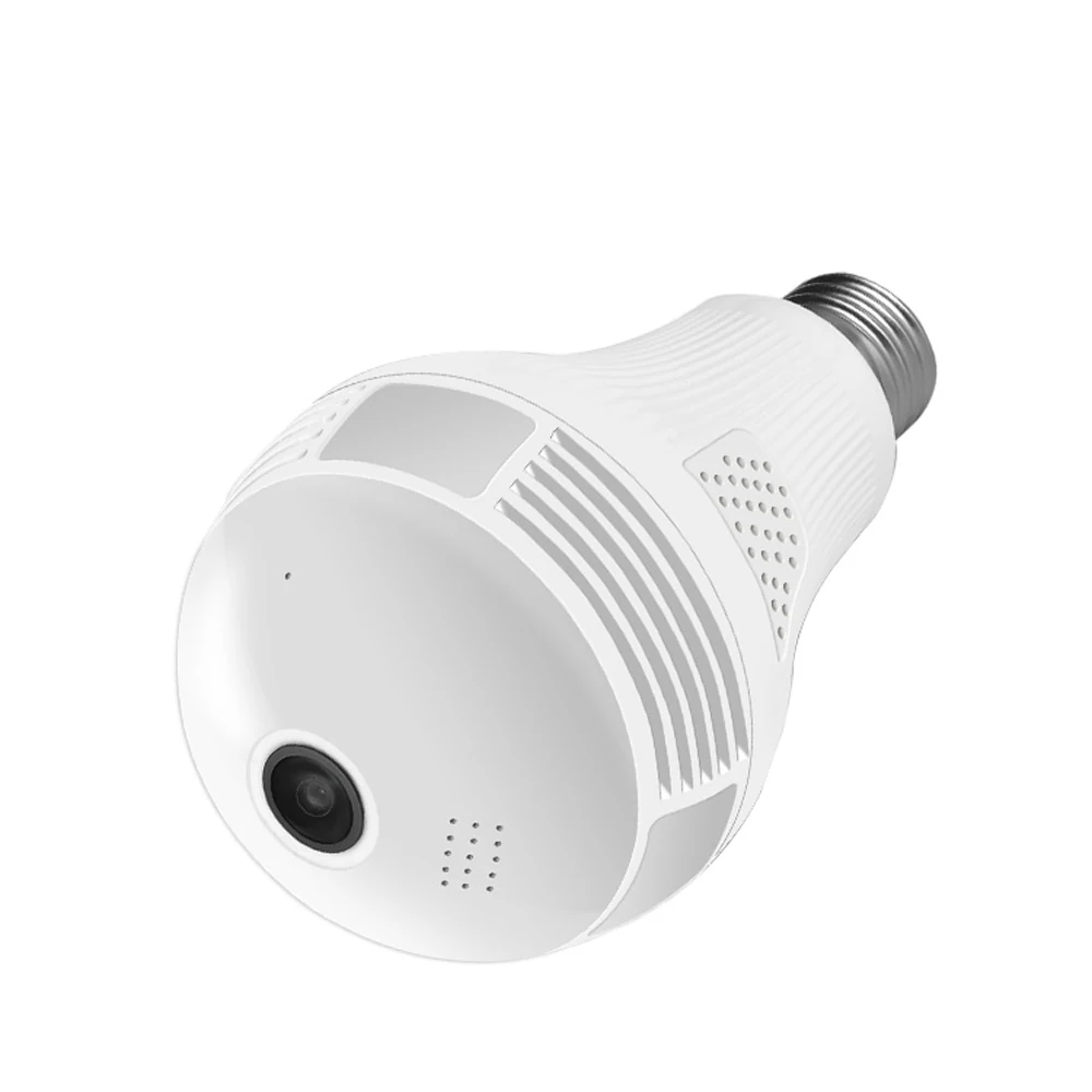 360 градусов Лампа wifi IP камера безопасности Мини Беспроводная лампа камера s рыбий глаз панорамная лампа HD wifi Сеть удаленный монитор
