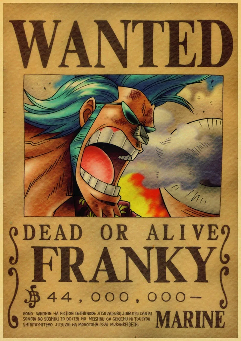 Японский Классический Аниме one piece Wanted Ретро плакат Обезьяна D Luffy Wanted винтажная настенная живопись стены комнаты художественные плакаты - Цвет: P018