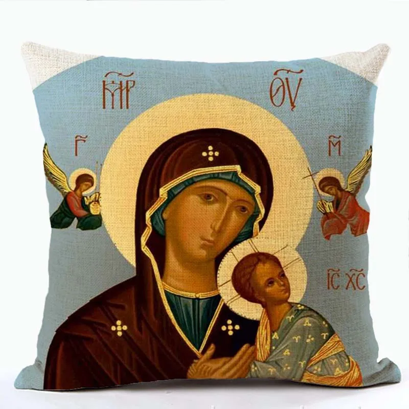 الكنيسة الأرثوذكسية مطبوعة القطن الكراسي أريكة سيارة تأثيث المنزل وسادة تغطي الوسائد الزخرفية الكنيسة الأرثوذكسية مطبوعة القطن الكراسي أريكة سيارة تأثيث المنزل وسادة تغطي الوسائد الزخرفية