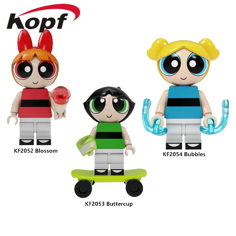 

Single Sale Building Blocks Lovely Cartoon Flying Girl Policewoman Bricks Figures Model Toys For Children KF2052 KF2053 KF2054