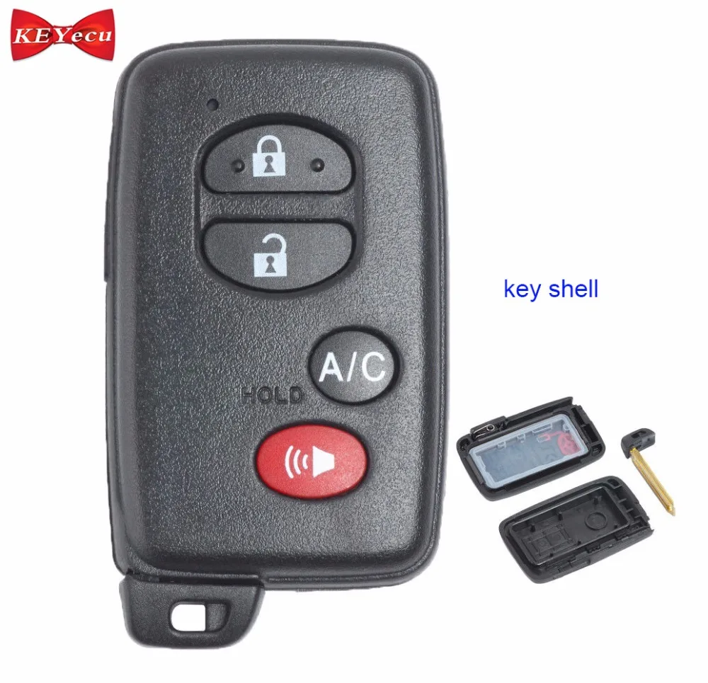 

KEYECU for Toyota Land Cruiser Prius Remote Key Shell Case Fob Housing Cover for HYQ14ACX