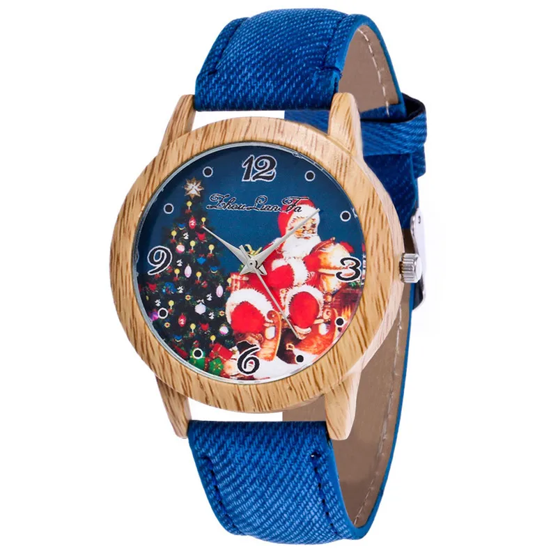 Природные деревянные часы минималистичные часы ковбойский ремешок рождественские кварцевые наручные часы лучший бренд Силиконовый Ремешок Дамы QuartzA40
